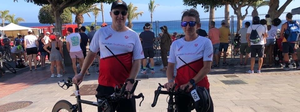 Mark and Alex at Lanzarote Ironman